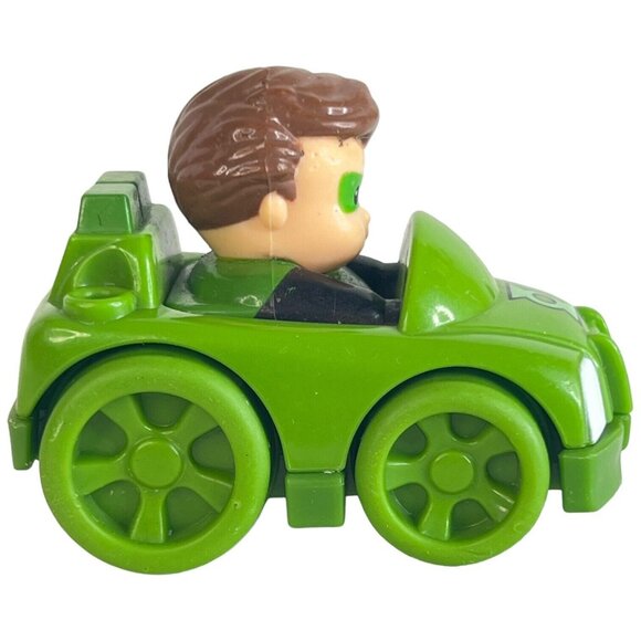 Fisher Price Little People Wheelies Batman & Green Lantern Figures DC Vehicles - Picture 3 of 11
